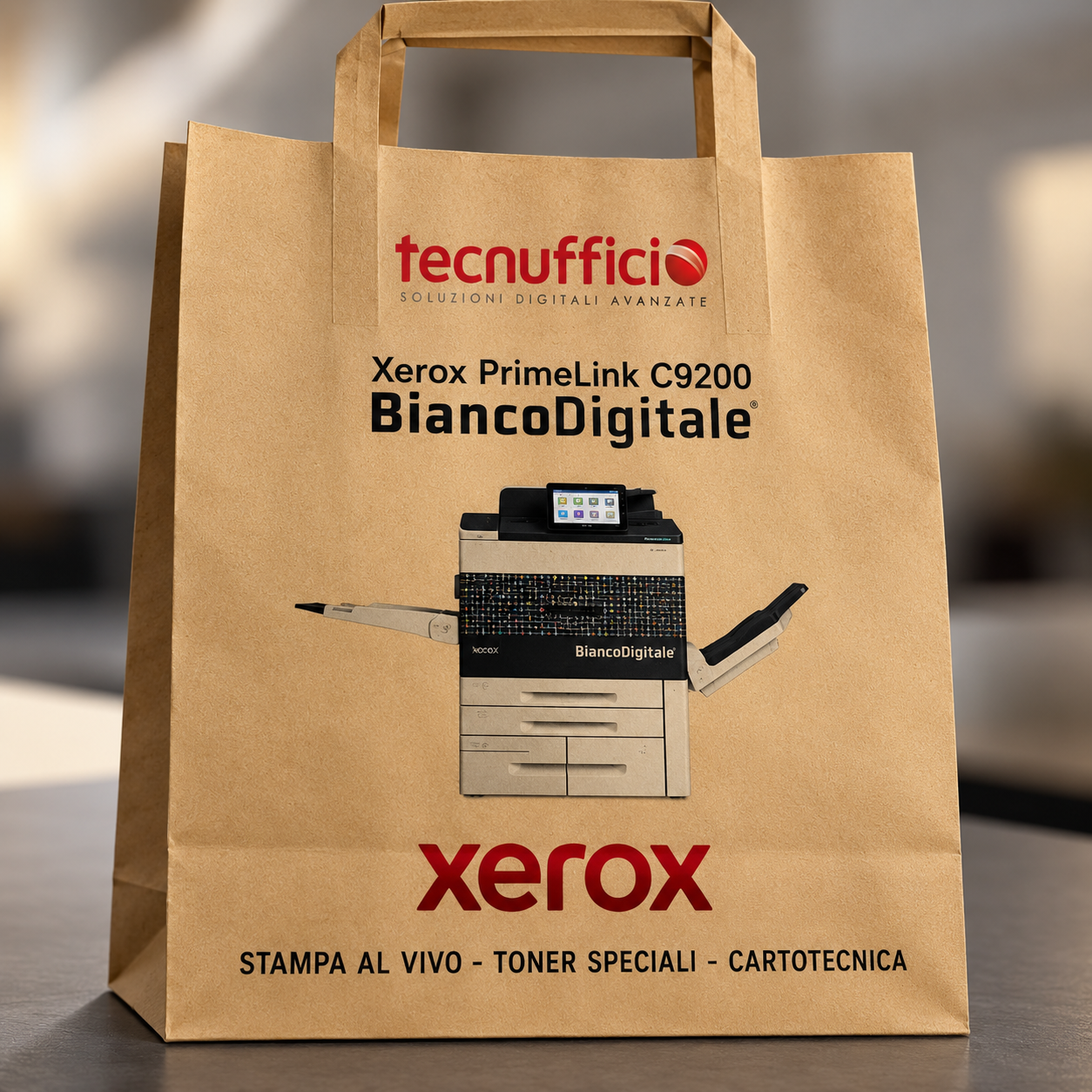 Shopper personalizzata con stampa digitale a colori